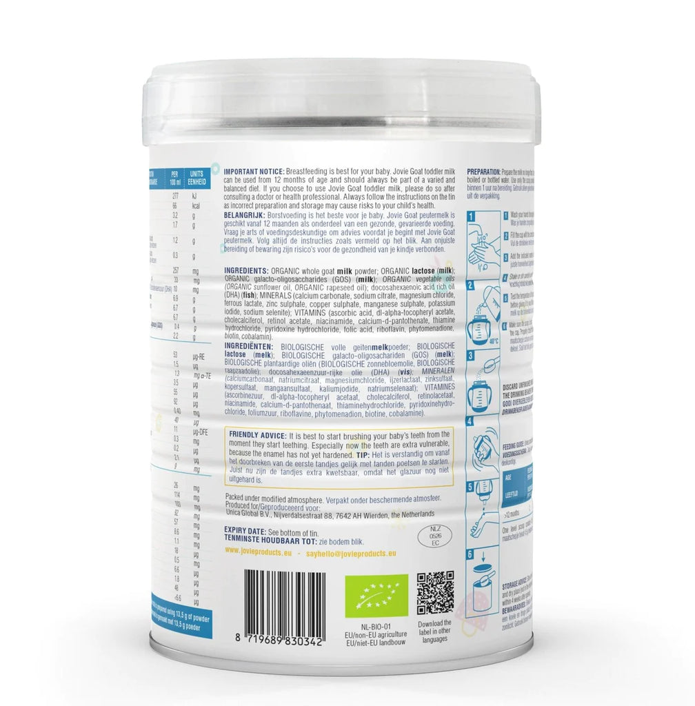 Jovie Goat Milk Stage 3 Formula (12+ Months) 800g