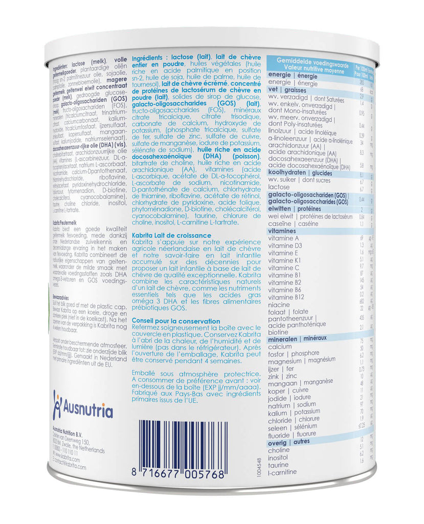 Kabrita stage 3 infant formula information