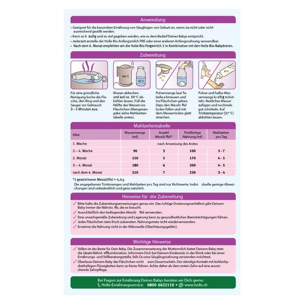 Holle stage 2 directions clearance