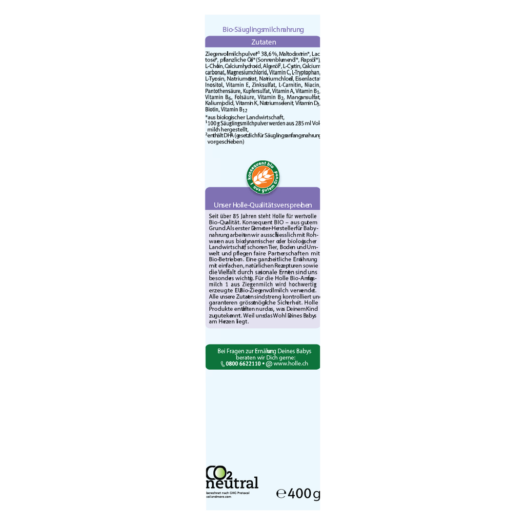 holle goat milk stage 1 information