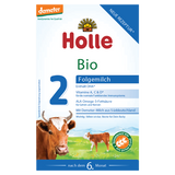 holle stage 2 organic cow milk formula front cover